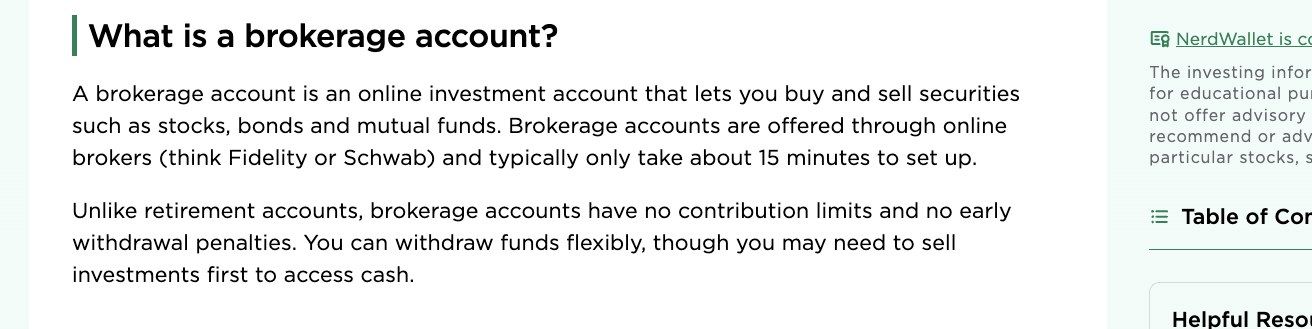 The definition answers the heading in one sentence, and names four real brokers while doing it